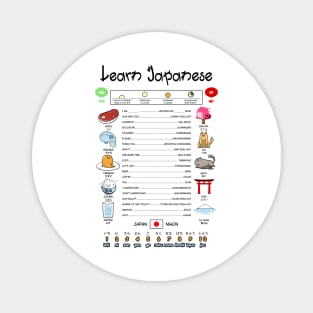 Learn Japanese Infographic Magnet